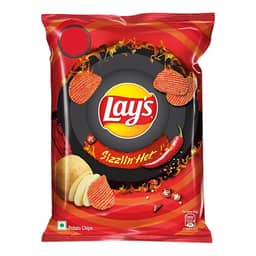Lay's Sizzlin Hot And Spicy Fiery Potato Chips  thumbnail 2