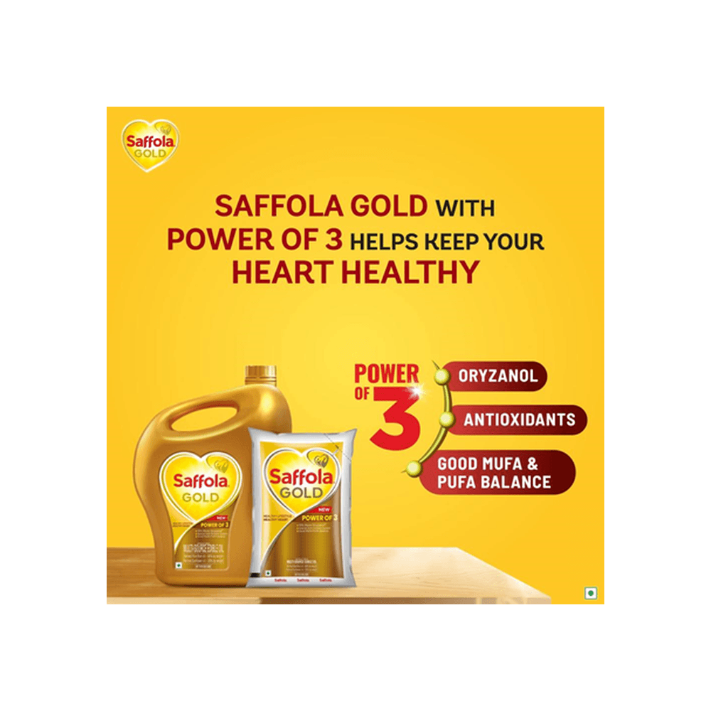 Saffola Gold Refined Cooking Oil Pouch 5