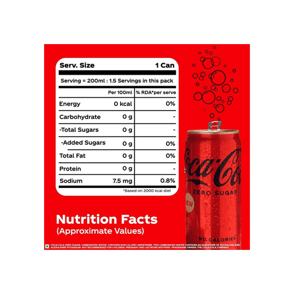 Coca-Cola Zero Sugar Soft Drink Can 4