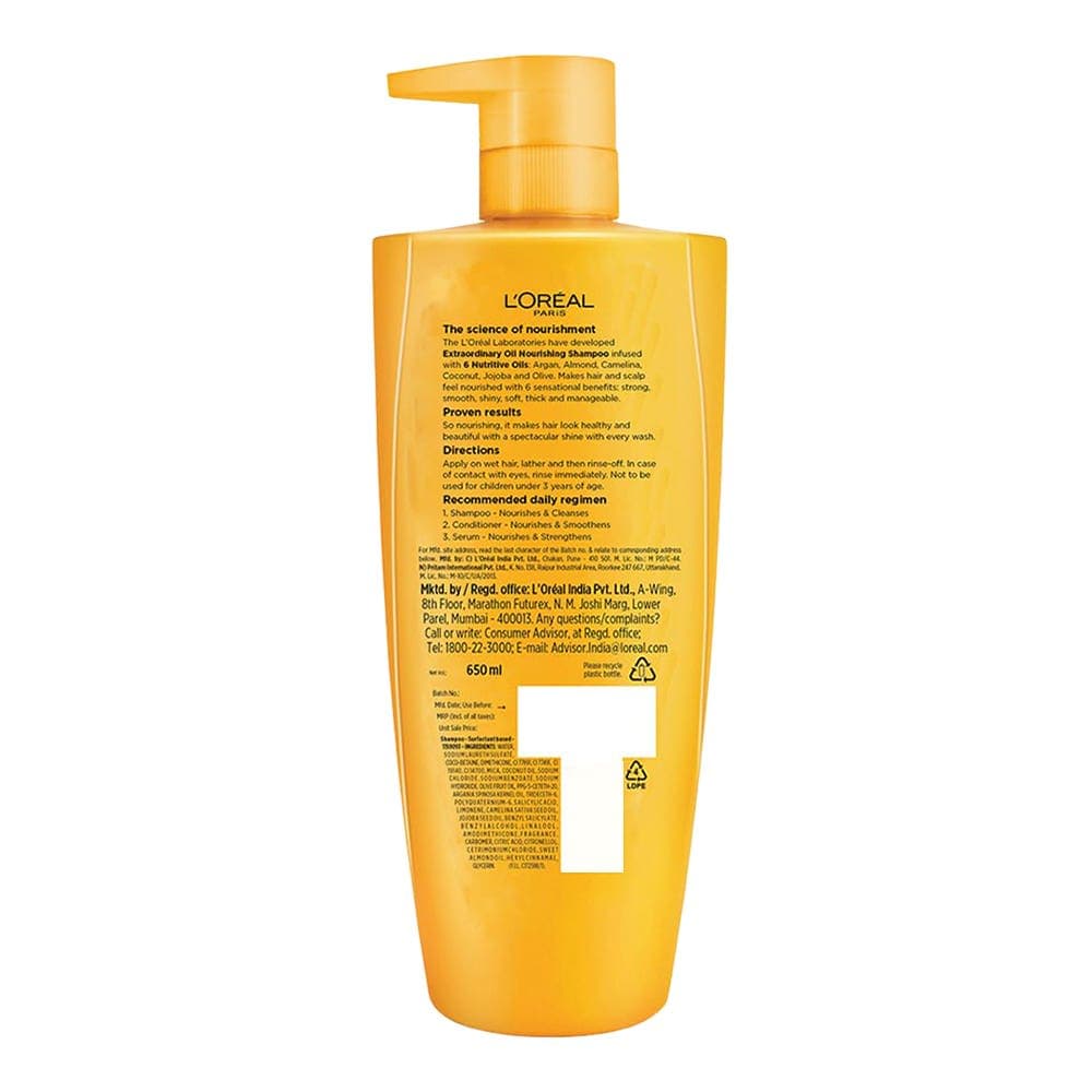 L'Oreal Paris Extraordinary 6 Nutritive Oils Nourishing Shampoo 2