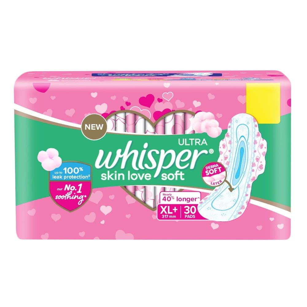 Whisper Ultra Skinlove Soft Sanitary Pads XL+ 2
