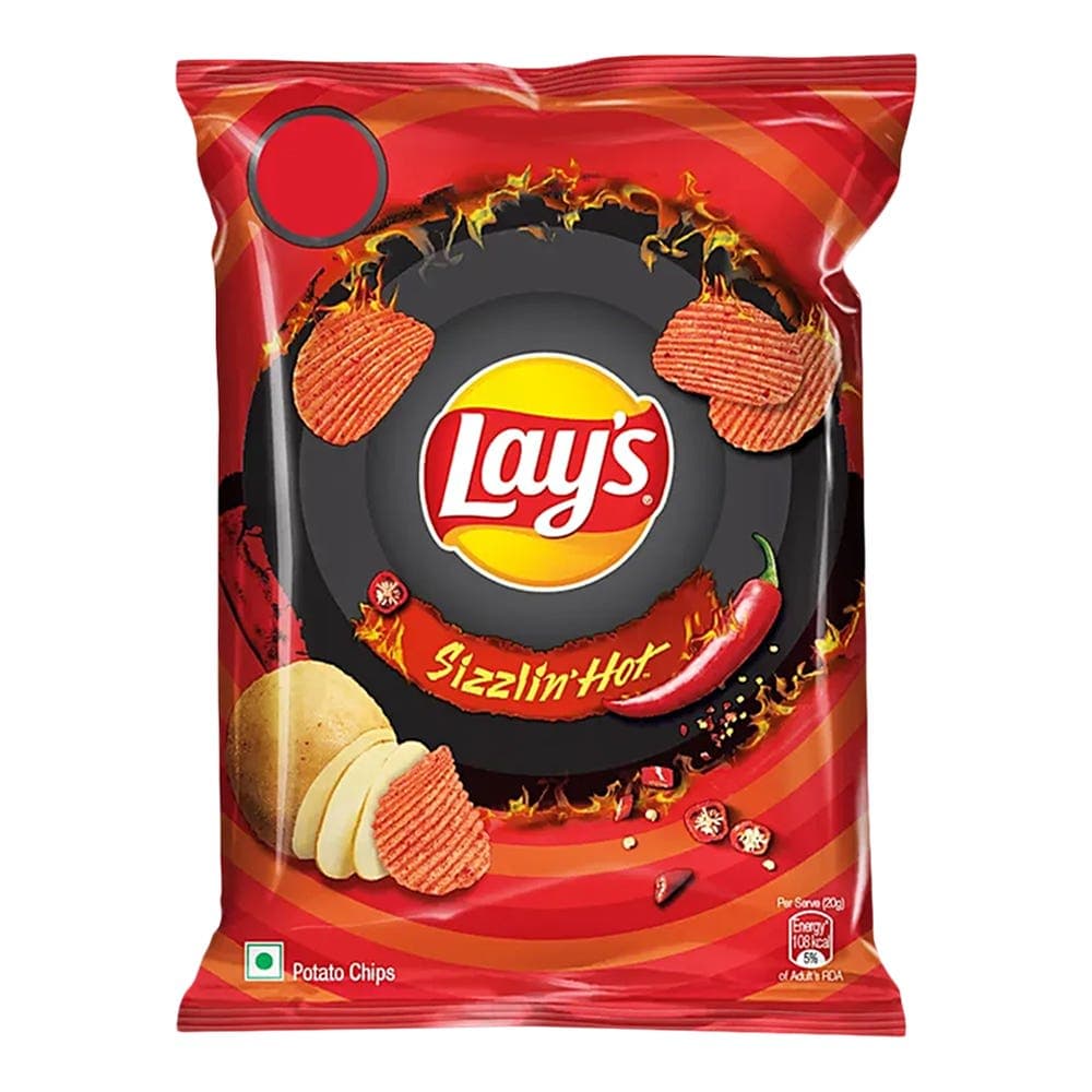 Lay's Sizzlin Hot And Spicy Fiery Potato Chips  2
