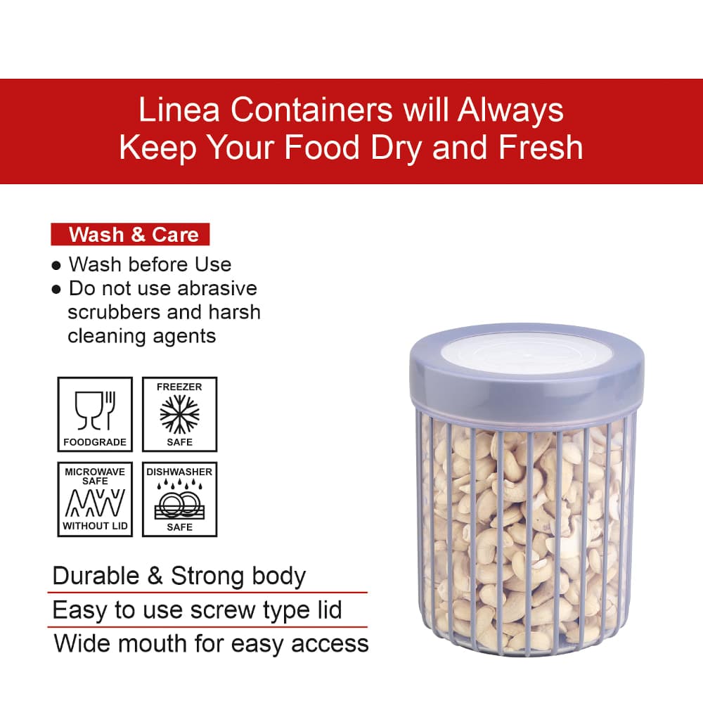 Joyo Better Home Linea Container 1000 ml Set, Assorted 3