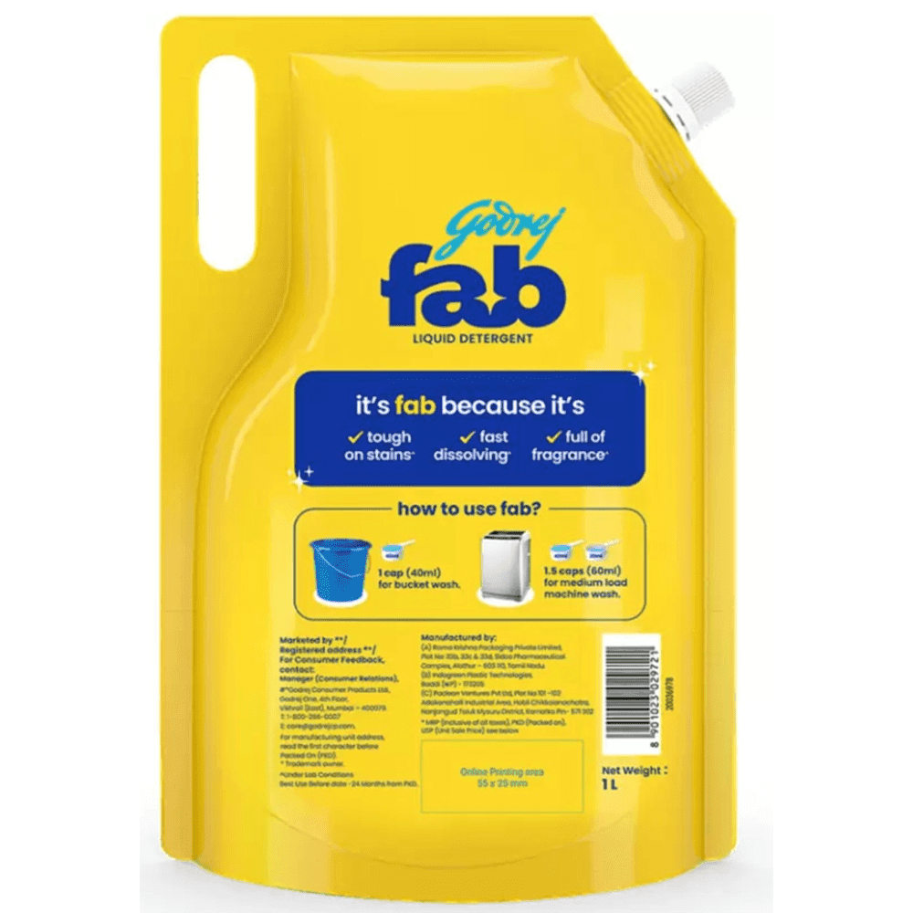 Godrej Fab Liquid Detergent Pouch 3