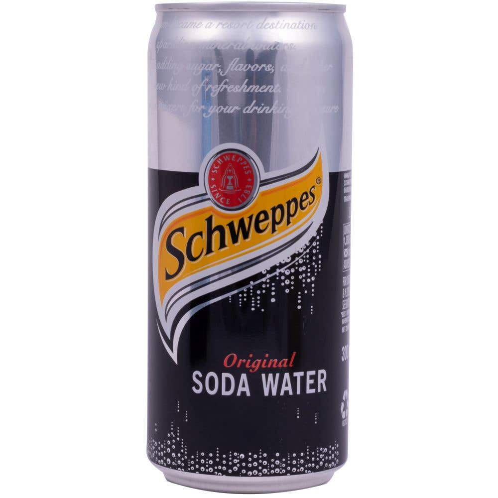 Schweppes Soda Water Can 330Ml