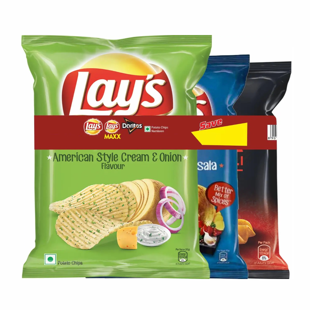 Lays 3pcs Potato Chips Combi 219gm