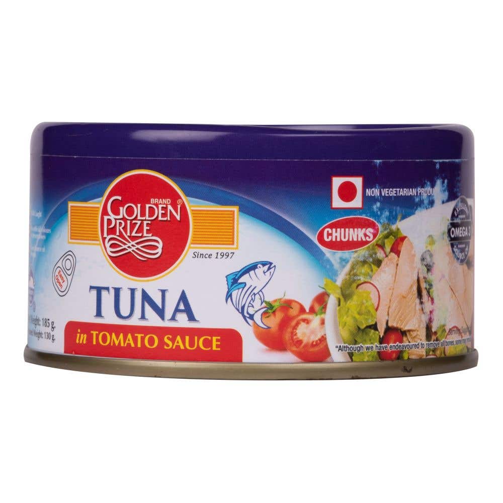 Golden Prize Tuna Chunks In Tomato Sauce Can 185G