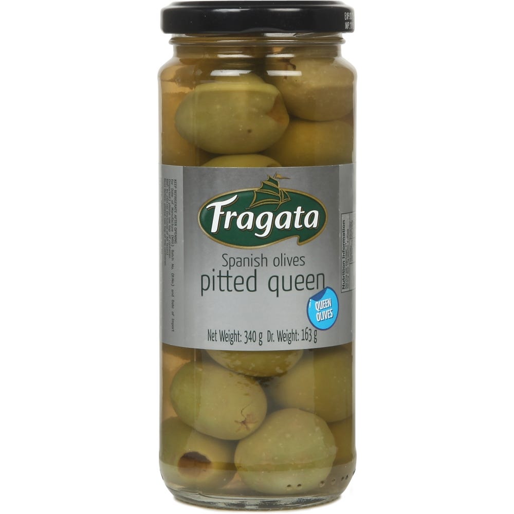 Fragata Pitted Queen Green Olives 340G