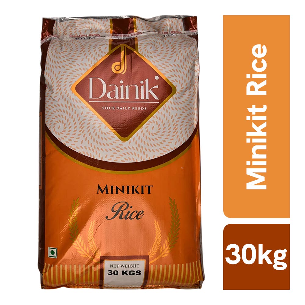 Dainik Regular Minikit Rice 30 Kg, Medium Grain, Parboiled