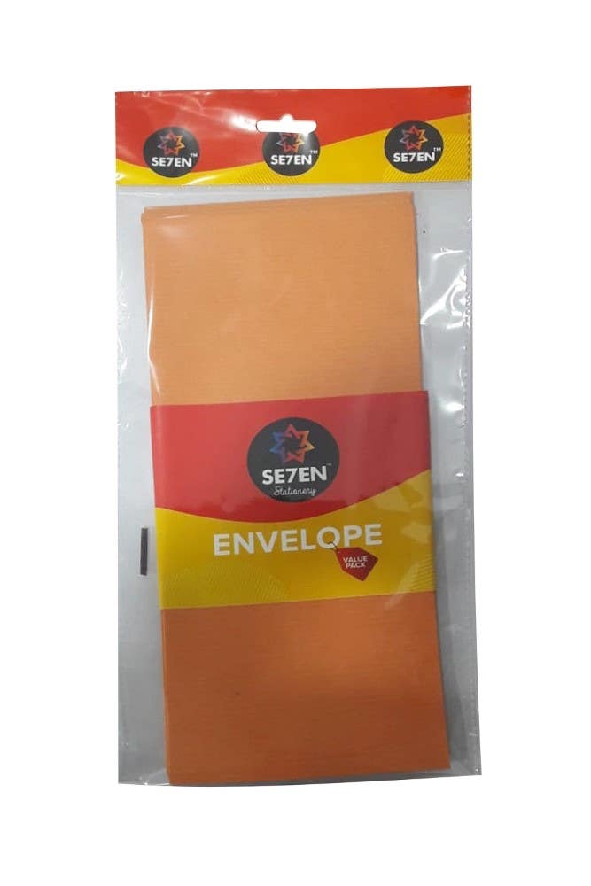 Se7En Envelope 11Cm X 5 Cm Kraft Pack Of 10